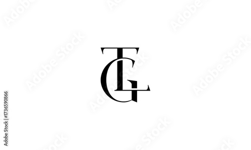 TLG initial letter, monogram logo	