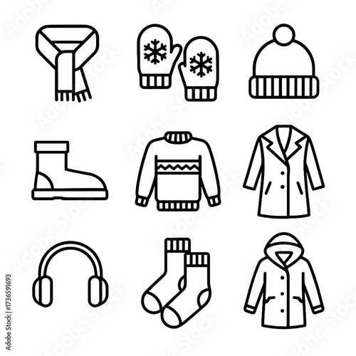 Mittens icon icons scarf vector socks boots sweater fashion beanie earmuffs winter