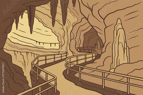 Laurel Caverns in Pennsylvania, spacious cave network stretching beneath Appalachian Plateau