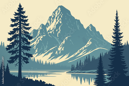 Leigh Lake in Wyoming, tranquil alpine waters nestled below dramatic peaks and evergreen forest