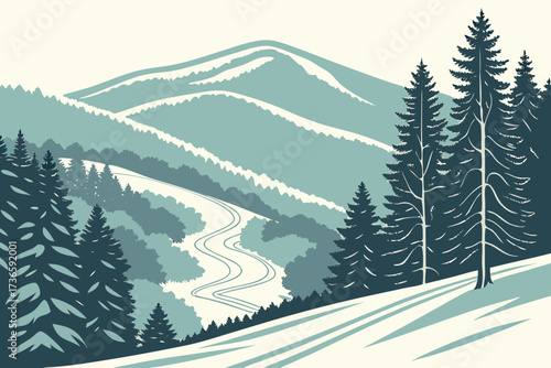 Killington Peak in Vermont, ski slopes leading to forested mountain ridges and rolling valleys