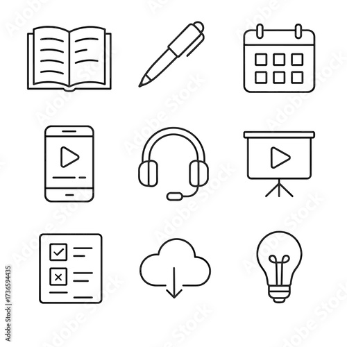 Sheet icon learning vector tools mobile storage slide cloud lamp app e