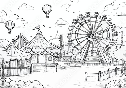 Amusement park vector art