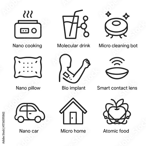 Lens cleaning pillow vector drink icons car nano lifestyle device smart icon