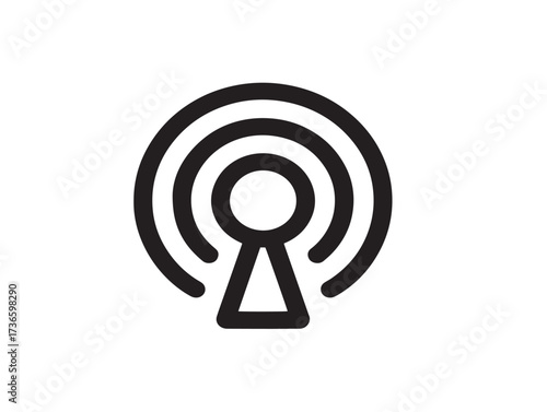 Elegant professional signal bar icon in clean modern vector outline  