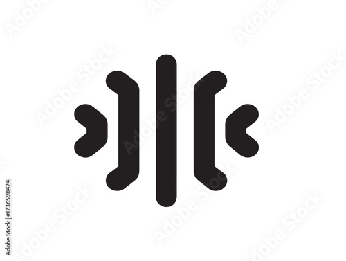 Simple outlined signal symbol in attractive minimalist vector style  