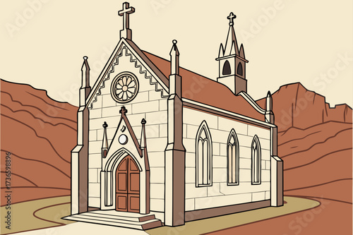 Loretto Chapel in Santa Fe, New Mexico, Gothic-style chapel famous for its miraculous spiral staircase