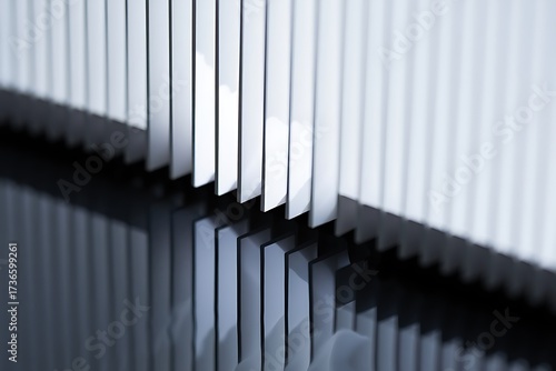 Abstract metal sheet arrangement creating a minimalist industrial background