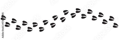 Goat Footprint Icon Animal Hoof Print, Farm Goat Track, Livestock Symbol, Wildlife 
Trail Vector Illustration