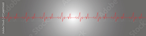 Dynamic heart beat visualization with vibrant gradient background, ideal for medical, health, and technology presentations and websites, conveying life and energy