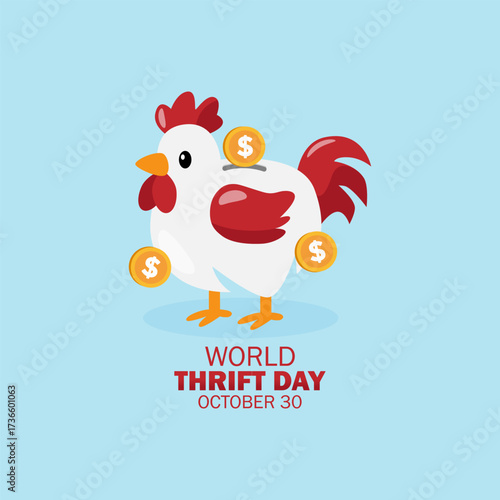 Vector graphic of World Thrift Day for World Thrift Day celebration.
