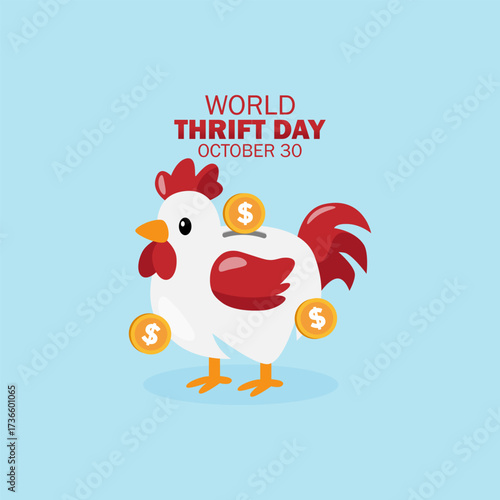 Vector graphic of World Thrift Day for World Thrift Day celebration.