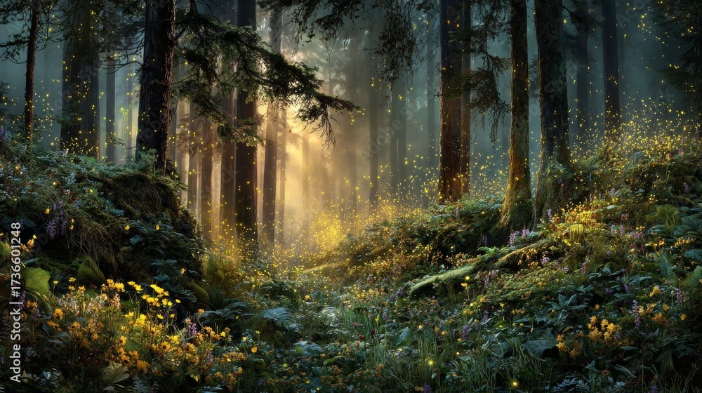 Fototapeta premium Enchanted Fairytale Forest.