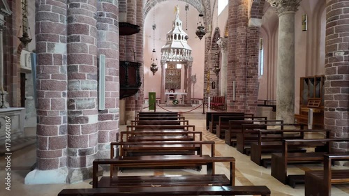 The Cathedral of St. Tryphon in Kotor, Montenegro, is a Catholic church built in 1166. It houses many gold and silver relics and frescoes.