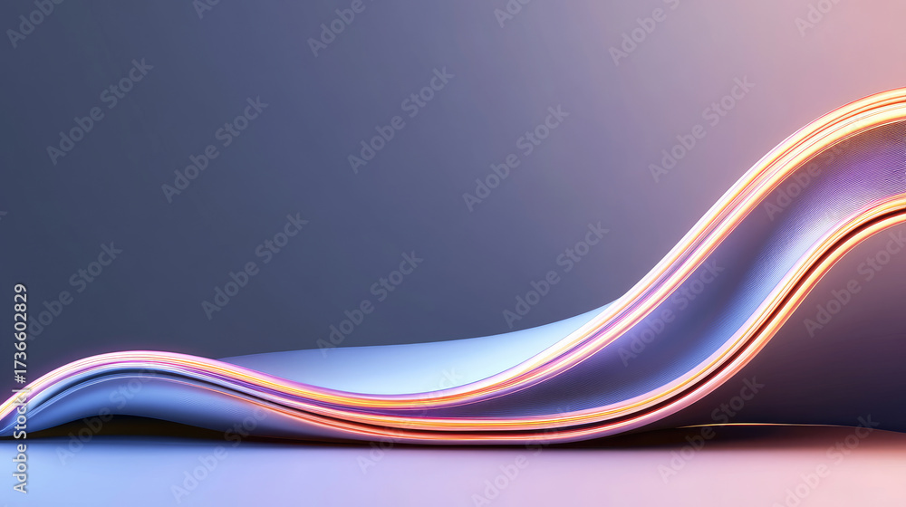 custom made wallpaper toronto digitalVibrant neon waves and glowing particles form a flowing digital surface, visualizing data streams, network connectivity and technological transformation in a futuristic gradient backdrop