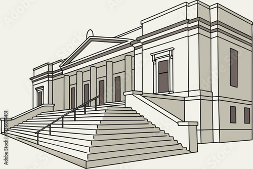Minneapolis Institute of Art in Minneapolis, Minnesota, neoclassical marble building with broad stone steps