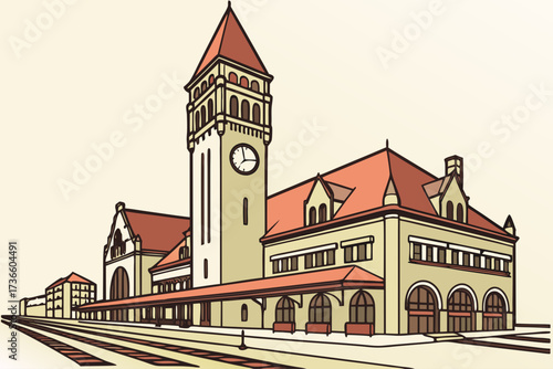 Minneapolis Great Northern Depot site in Minnesota, historic demolished landmark remembered in murals