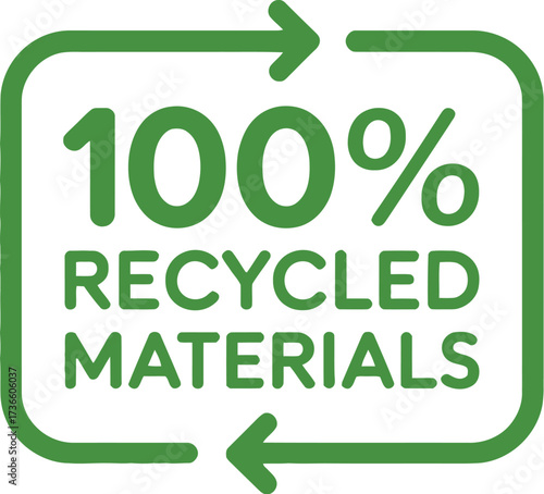 One hundred percent recycled materials eco friendly product
