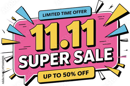Eleven eleven super sale limited time offer up to fifty percent