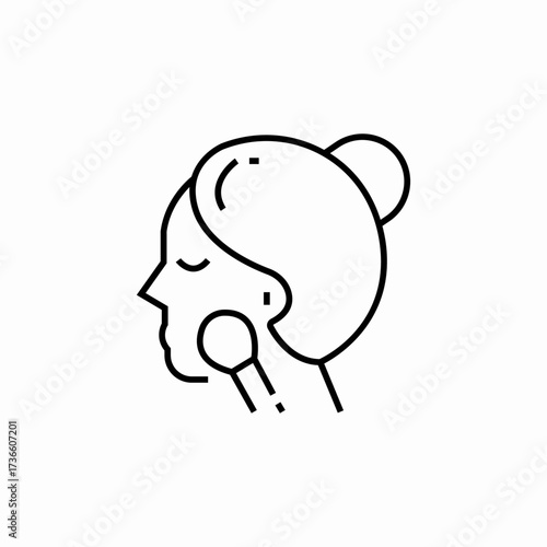 cosmetics powder makeup icon sign vector
