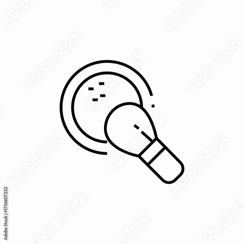 brush powder icon sign vector
