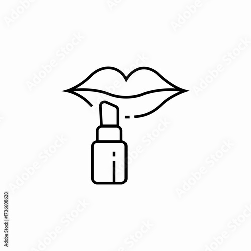 lipstick makeup icon sign vector