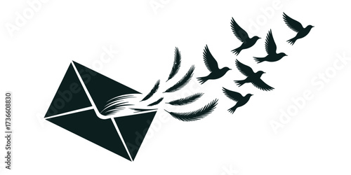 Symbolic Design of an Envelope Transitioning into a Group of Flying Birds