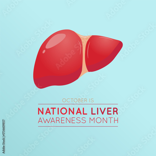 Vector graphic of National Liver Awareness Month for National Liver Awareness Month celebration.