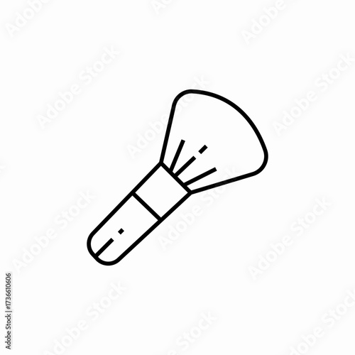 powder brush makeup icon sign vector