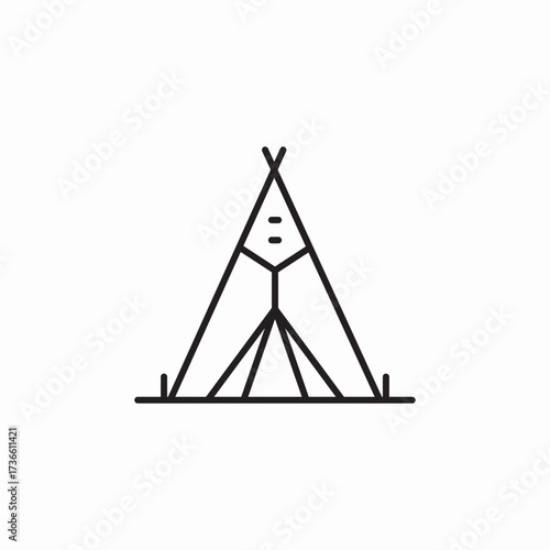 tent camping icon sign vector