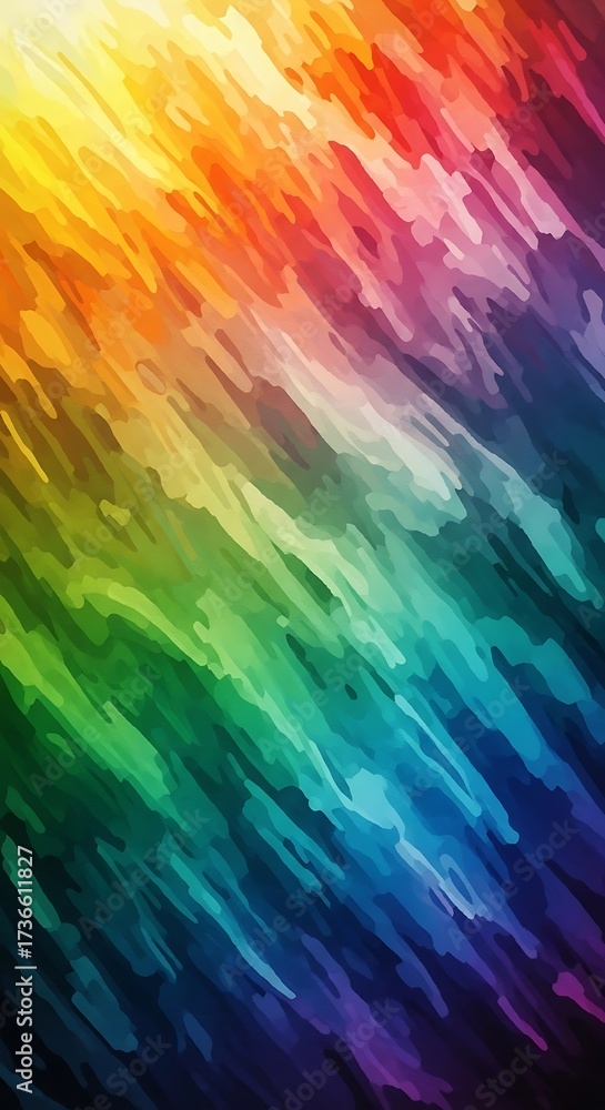 Obraz premium Vibrant rainbow streaks of paint with diagonal brushstrokes