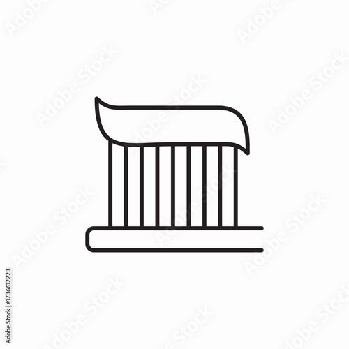 toothbrush toothpaste icon sign vector