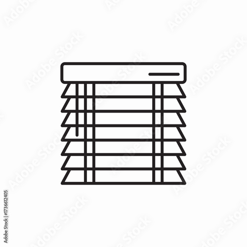 window blinds icon sign vector