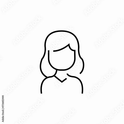 woman female user icon sign vector
