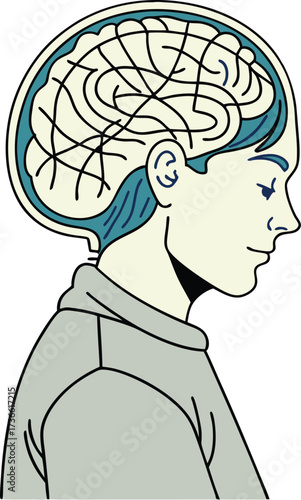 Human mind depicted as a complex maze illustrating deep thought and challenging problem-solving.
