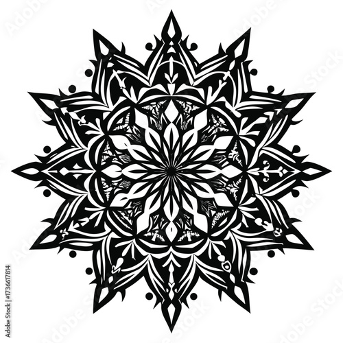 Intricate Black and White Mandala Design for Art Lovers intricate