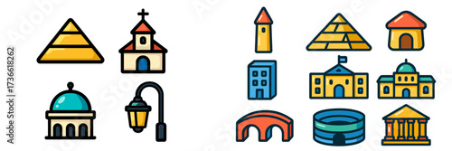 Exploring architectural diversity with various building styles and structures from different cultures and historical periods