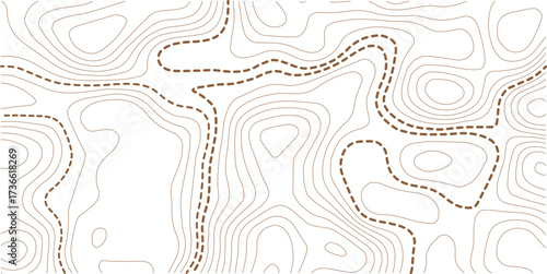 Abstract topo contour map on white background, Topographic map Topographic contour lines map seamless pattern. Geographic mountain relief diagram line wave carve pattern