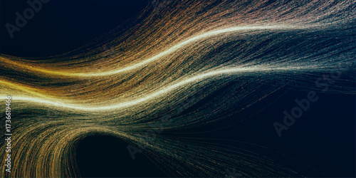 Abstract blue fractal wave pattern with light and energy for digital backdrop design