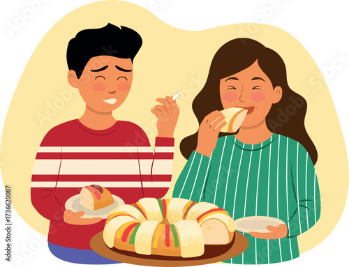 gente come rosca de reyes mexicana, tradición navidad