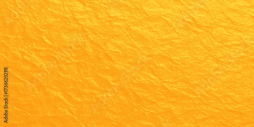 Crumpled old orange paper texture with a rough grunge surface and yellow-brown vintage color pattern for an aged backdrop design