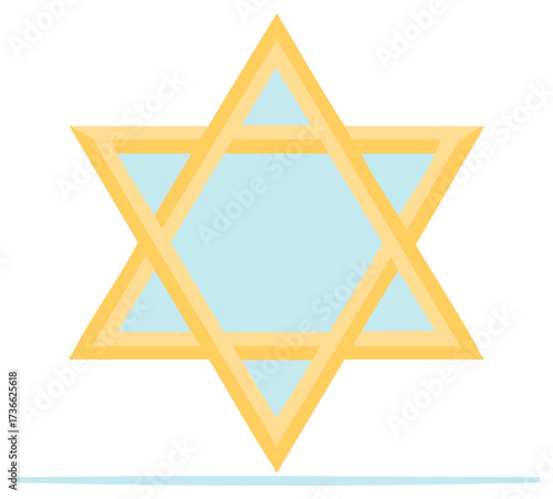 Golden Star of David illustration Jewish symbol religion Judaism faith