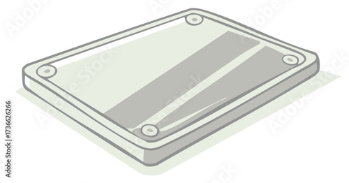 Modern Isometric Solid State Drive SSD Vector Illustration Digital Storage Device