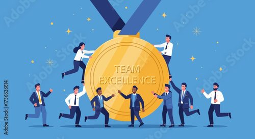 Celebrating Team Excellence: A Visual Depiction Of Success And Accomplishment Achievement