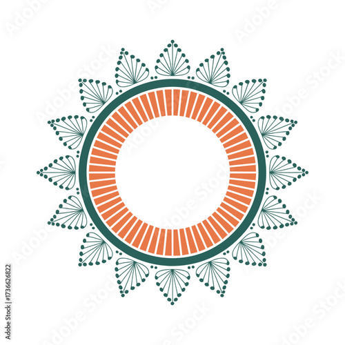 Intricate mandala rangoli design for festive celebrations and spiritual harmony