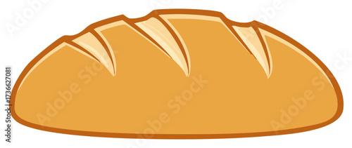 Loaf of Bread, Bakery Product, Food Illustration, Grain Snack, Carbohydrate