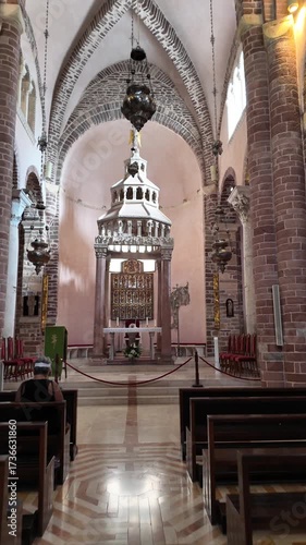The Cathedral of St. Tryphon in Kotor, Montenegro, is a Catholic church built in 1166. It houses many gold and silver relics and frescoes.