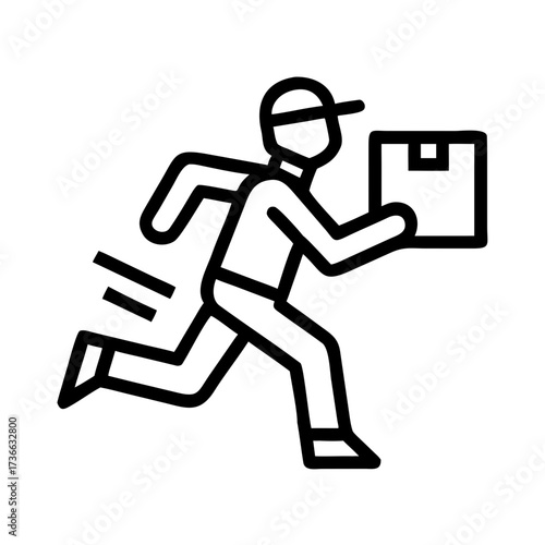 Fast express delivery service icon vector illustration for courier and shipping company logo design concept