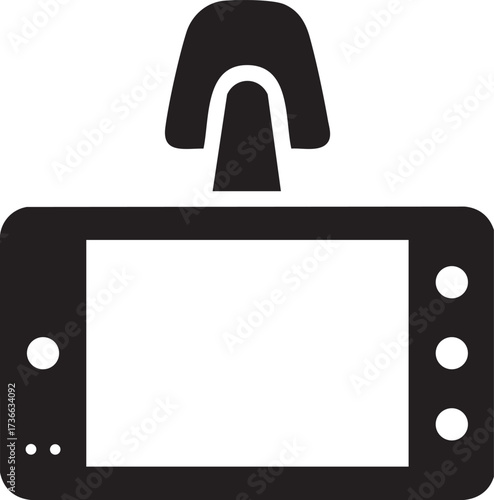 Car Dash Cam DVR Screen | Editable Vector Illustration