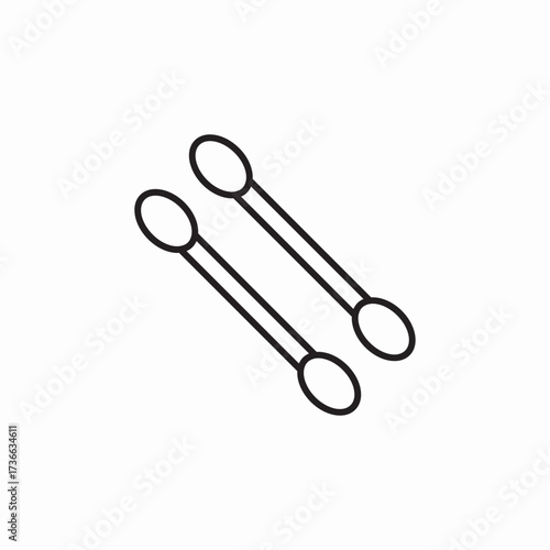 cotton swabs icon sign vector